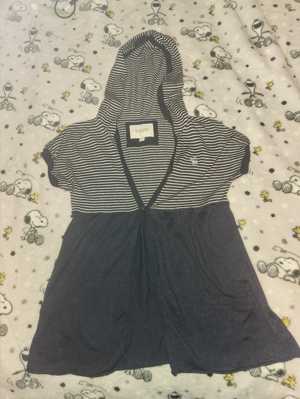 Abercrombie & Fitch Y2K Striped Babydoll Cardigan